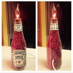 Red Ketchup Bottle Lamp